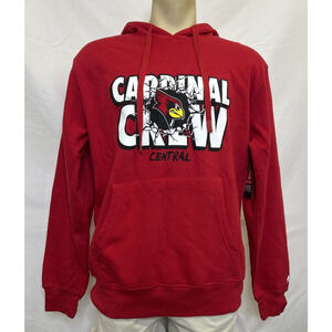 NWT Cardinal Crew Central Pullover Hoodie Fleece Men's Large Red 8001 Charity